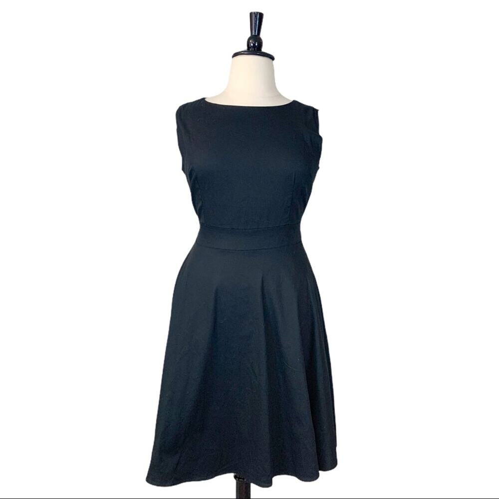 iHOT Fashion Dress Tie Waist A-line Sleeveless Black NEW Women's Size 2XL Plus